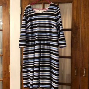 Lane Bryant Blue and black striped dress.